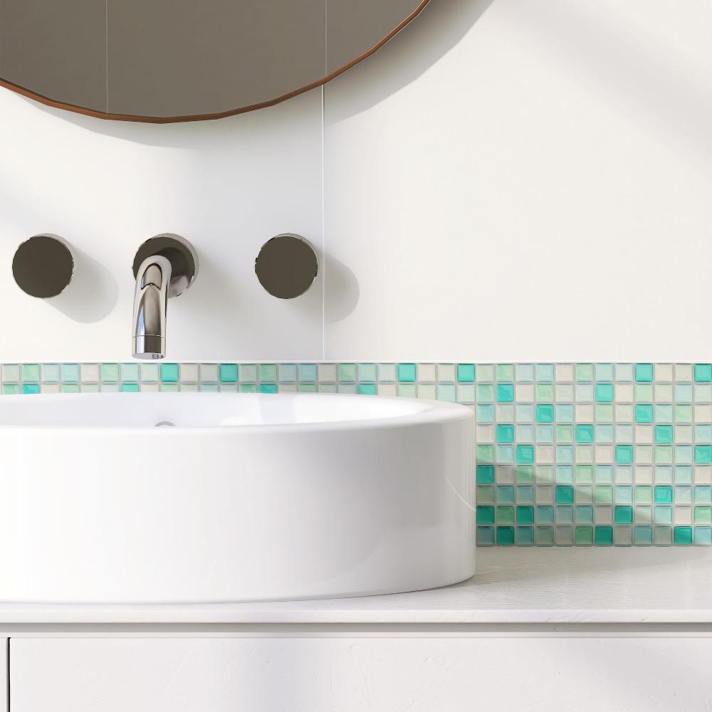 1 ks 3D Design Mozaiková Samolepka na Obklady Samolepicí Odstranitelná Samolepicí Nálepka na Obklady Multifunkční DIY Vodotěsná Obkladová Deska