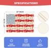 American Flag Flowers 4th of July Placemats Set of 4, 12x18 Inch Patriotic Memorial Day Table Mats for Party Kitchen Dining Decoration