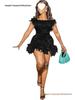 European & American Women's Summer Sequin One-Shoulder Backless Beach Dress - Hot Girl Feather Bodycon Style