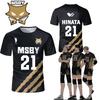 Haikyuu MSBY Black Jackal Tröja Japansk Anime Cosplay Toppar Volleybolluniformer för Män och Kvinnor Andningsbara Barn T-shirts