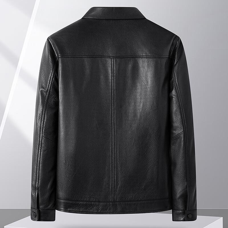 FAPAI Men's Genuine Lambskin Business Casual Leather Jacket