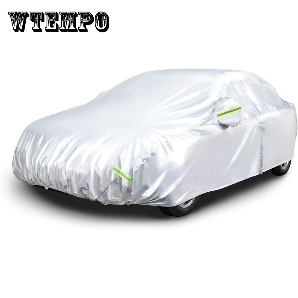 Basics Silver Weatherproof Car Cover - 150D Oxford, Sedans Up To 200"
