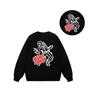 Nike Customizable  Outdoor Breathable Urban Commuting Versatile Letter Logo Crewneck Sweatshirt Unisex Sweatshirt Black BV2667-010(TEAM1061-26-28)