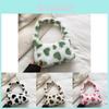 Trendy Plush Women's Handbag 2023 New Spring Fashion Heart Tote Bag Casual Shoulder Bag