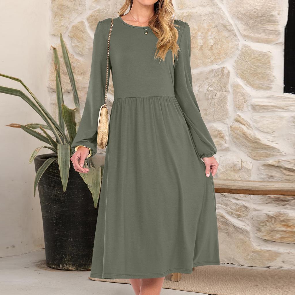Women's Fashionable Loose Round Neck Dress