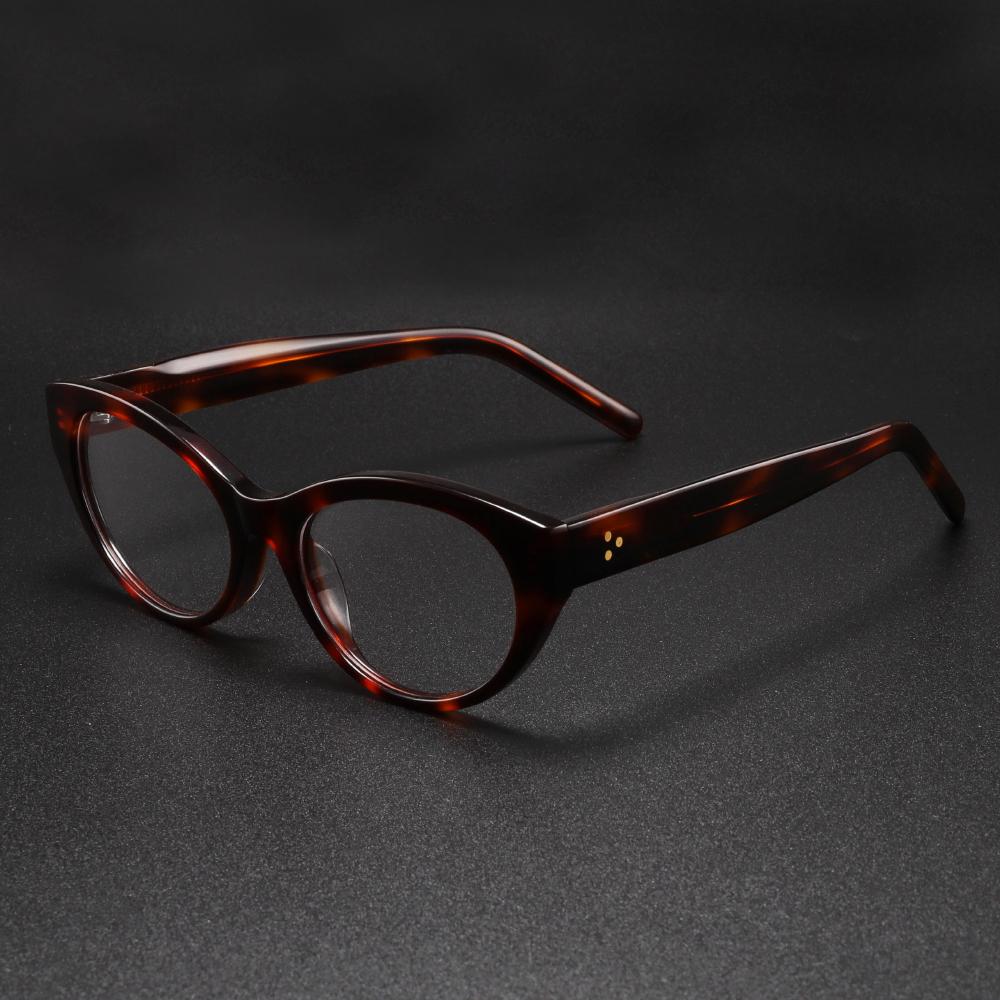 Ручная работа Ацетатная оправа для очков  Кошачий глаз  Мужская Высококачественная оправа для очков Женская Ретро Бренд Дизайнерская Очки Люксового Бренда