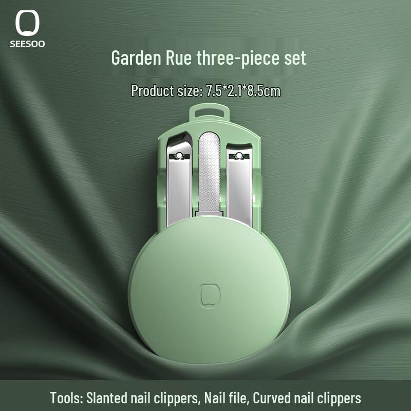 Qisu Portable 3-Piece Nail Clipper Set