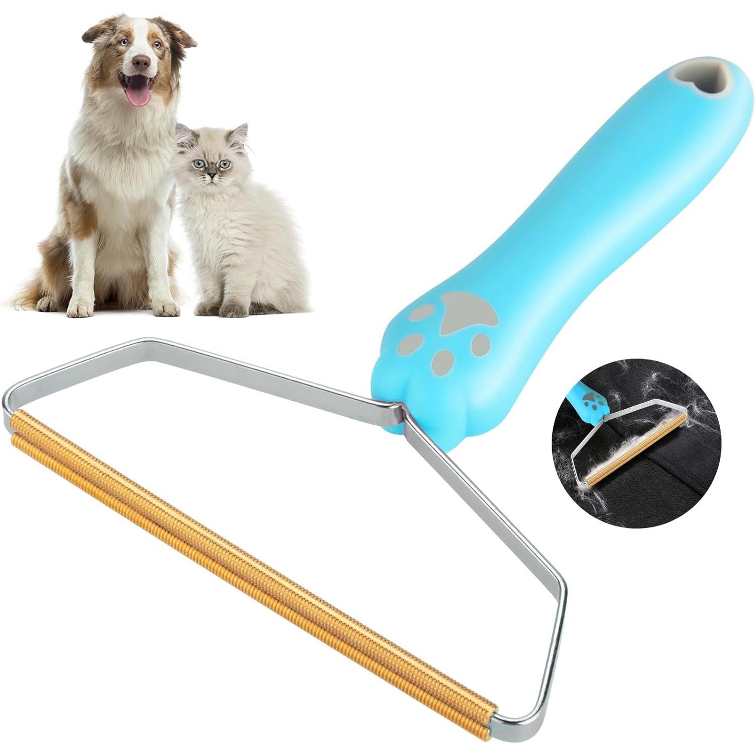 Qiguet Pet Hair Remover Dog Hair Remover - Cat Hair Remover Furniture,Carpet Rake,Pet Hair Removal Tool,Pet Hair Remover for Couch,Pet Towers,Floor синий