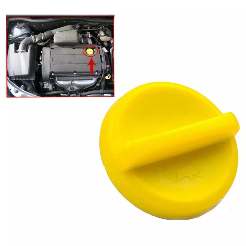 Engine Oil Filler Cap Spare Parts Replaces 90412508 650090 5650831 130122710 For ASTRA Vauxhall Corsa Meriva Yellow Fuel Tank Caps3