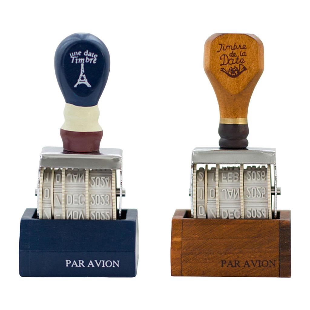 Roller Date Stamp Adjustable Day Month Year Stamp Rolling Wheel Stamp for Journal DIY Craft Album Card Making Decoration