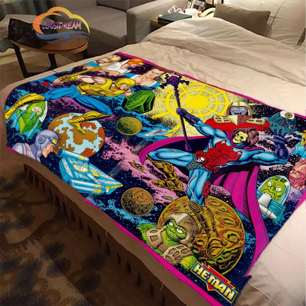 Cartoon Masters of the Universe wool blanket Jindian animation cashmere  fashion  Portable Flannel Warm camping