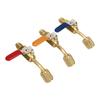 6PCS Refrigerant Angled Compact Ball Valve Fit for R410A R134A R12 R22 R502 AC HVAC Refrigeration Charging Hoses