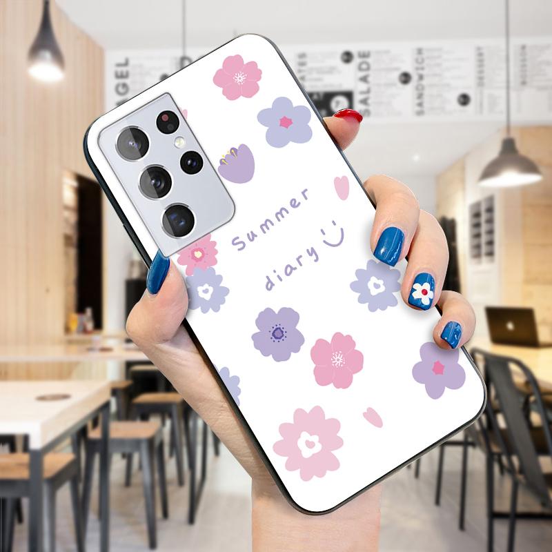 Nice Circle Flowers Strawberry Love Design Phone Case Shockproof Casing