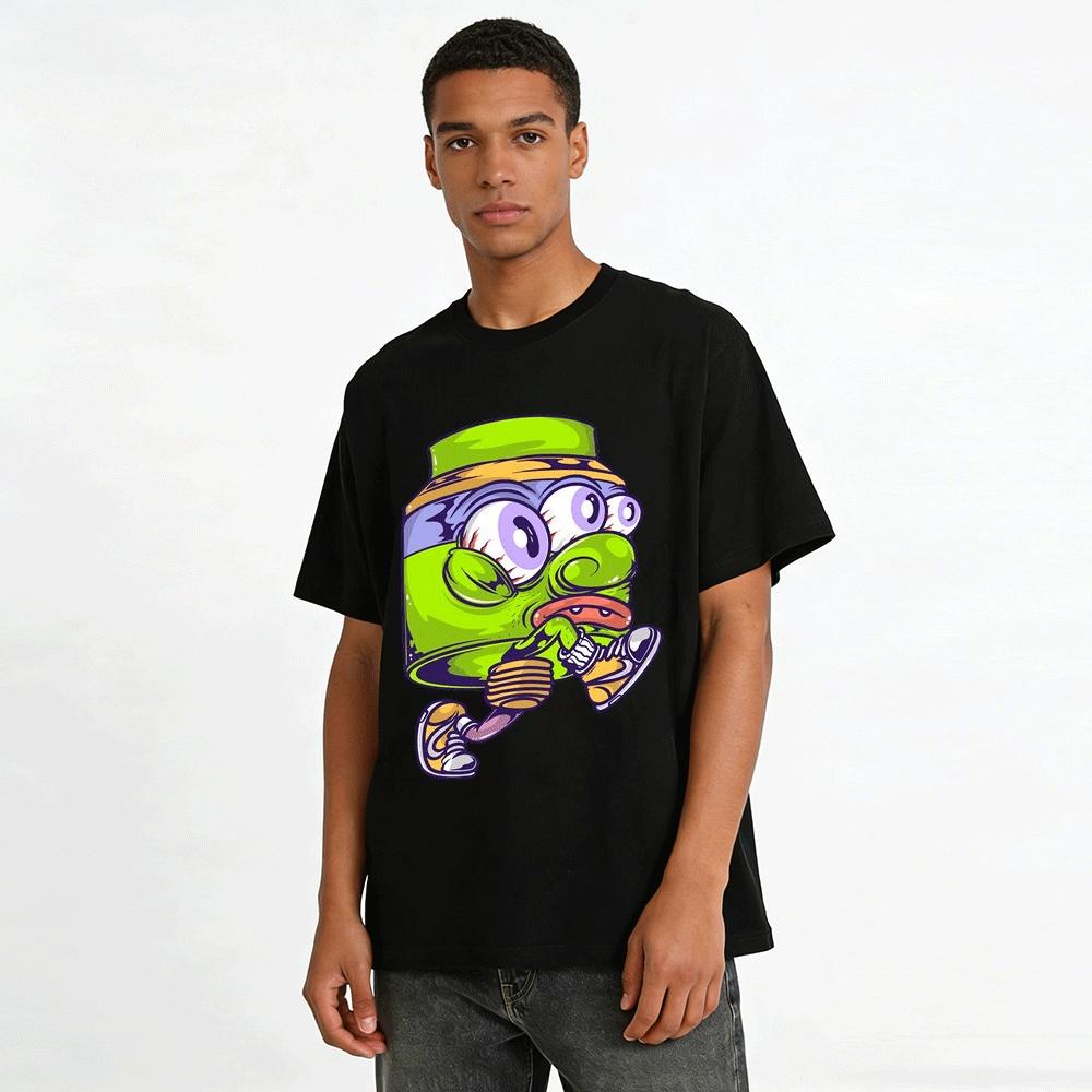 Funny Three-Eyed Can Guy Graphic Casual T-Shirt Pure Cotton T-shirt