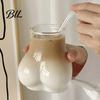 Fotofreundliches Getränkeglas 450ML Hinternförmige Tasse, Neuartiges Trinkglas, Lustige Körperkunst Whiskey Rutschfester Becher Kaffeetasse für Junggesellen