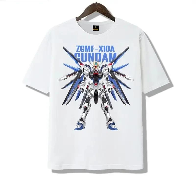 Gundam Mecha Anime Print Family Matching T-Shirt Men Kids Boys Cotton Summer Short Sleeve Tee Hot Sale