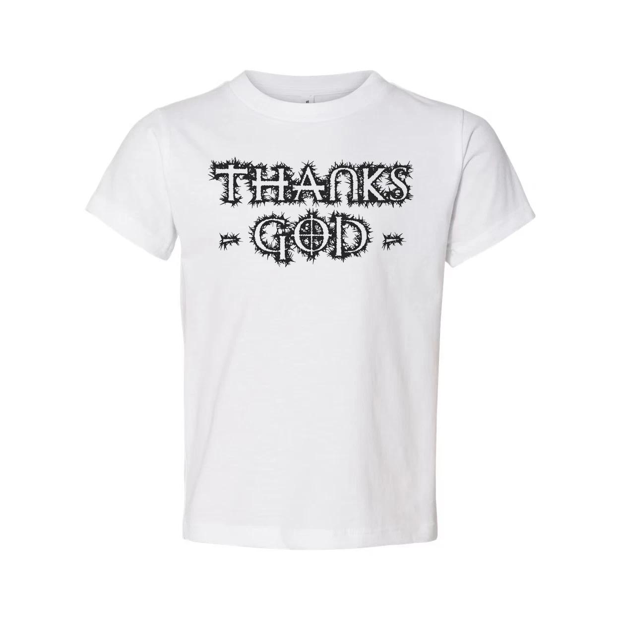 Christian Unisex Graphic Tee With Thank God Design And Thorny Lettering 3XL