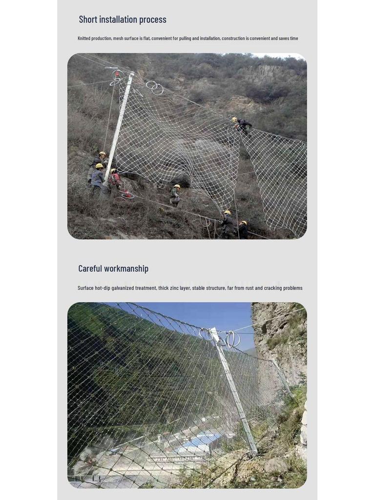 Flexible Slope Protection Net: Active & Passive Rockfall Safety Net