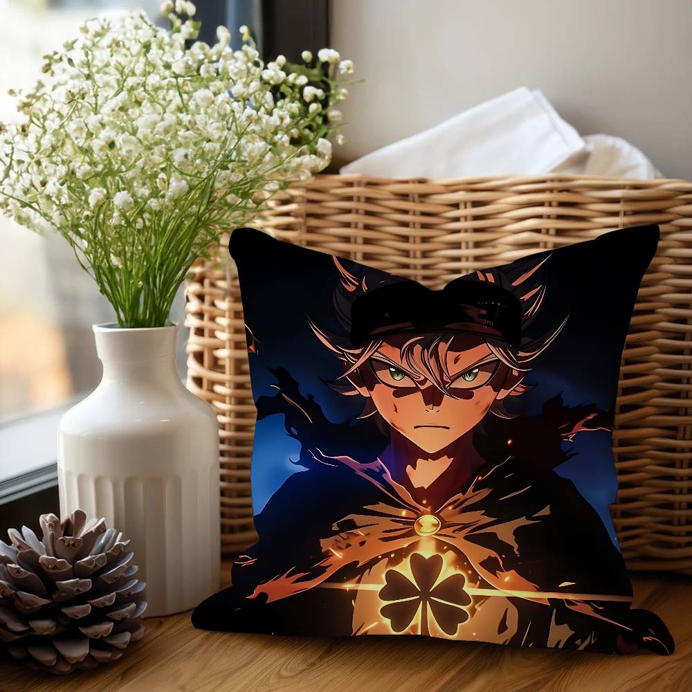 

Anime B-Black Clover Pillow Cover Design Cushion Cover Decor Holiday Decorati 12x12Inch