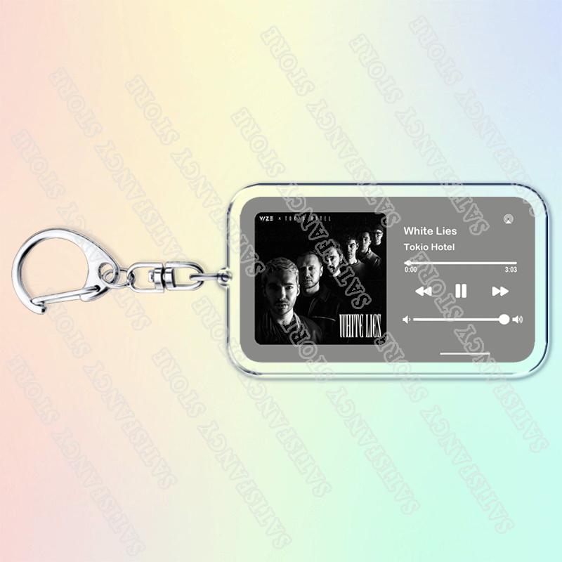 Portachiavi Musicali Tokio Hotel per Donne Accessori Borsa Automatico Schrei Monsoon Tom Bill Kaulitz Canzoni Portachiavi Gioielli Regali per Fan