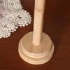 Detachable Base Wooden Yarn Holder Vertical Rotating Handmade Craft Rotating Rack Manual Dispenser Yarn Spool Organizer