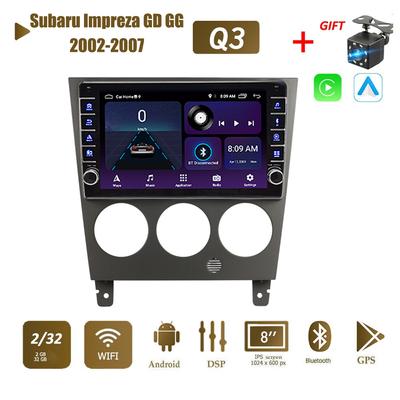 For Subaru Impreza GD GG 2002-2007 With Button Knob Android Car Radio Multimedia Player Navigation Stereo GPS 2 Din Carplay 2+32GB