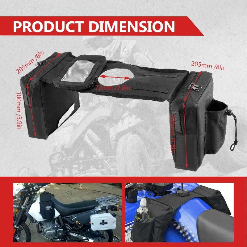 1ks Motocykel Tank Bag Multifunkční taška na uskladnění mobilního telefonu Gas Tank Sedlo Bag ATV