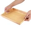 Wooden Serving Tray Plate for T Set Fruits Candies Food Towel (Dark Color)