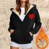 Women's Fashion Casual Sweatshirt Loose Zipper Cardigan Long Sleeve Hooded Jacket