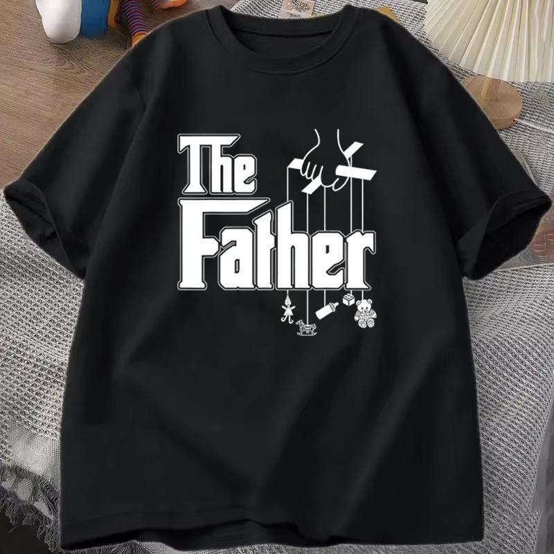The Father Tshirt Vintage Print Casual Short Sleeve Unisexs Tee Fathers Day Gift Funny Dad Retro Print Casual Male Tees Tops