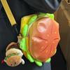 3D Cartoon Käseburger Umhängetasche: Süße, vielseitige Umhängetasche & Lustiger kleiner Rucksack für Damen