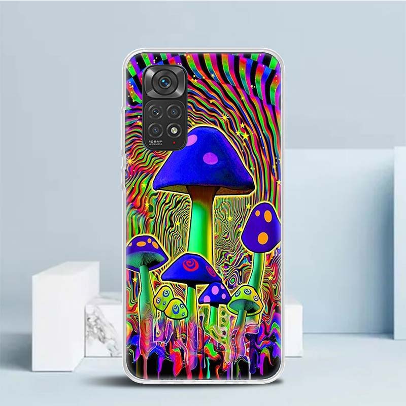 Weird Mushroom Psychedelic Soft Cover for Xiaomi Redmi Note 15 14 13 12 Pro Plus Phone Case 14S 11S 11T 11E 10S 10 4G Pattern Sh