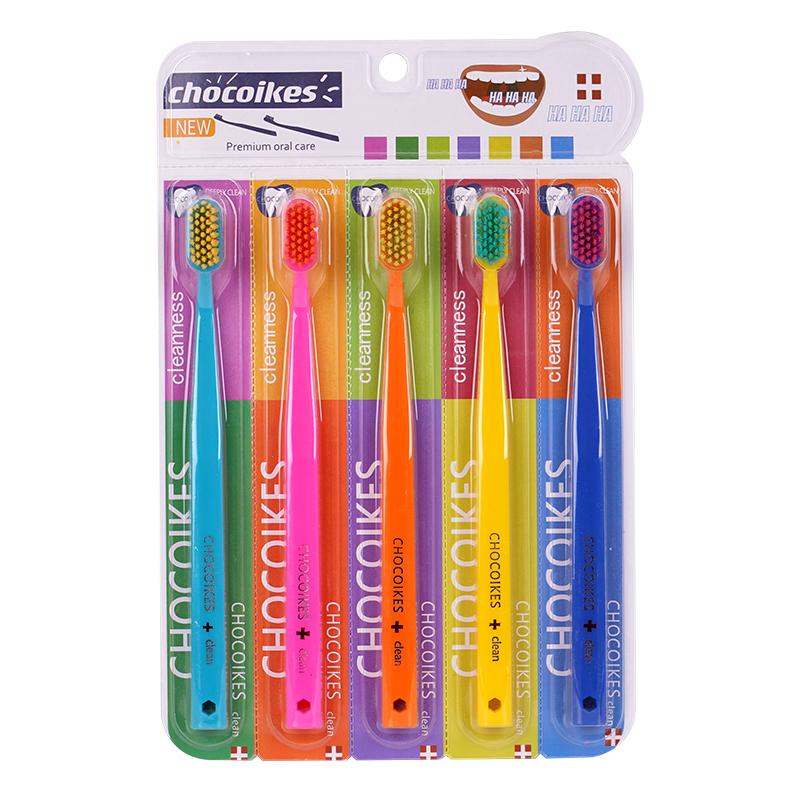 

5pcs Toothbrush Tooth Cleaning Family Couple Fine Soft Microfiber Portable Travel Suit For Men And Women Oral Care Cleaning Tool