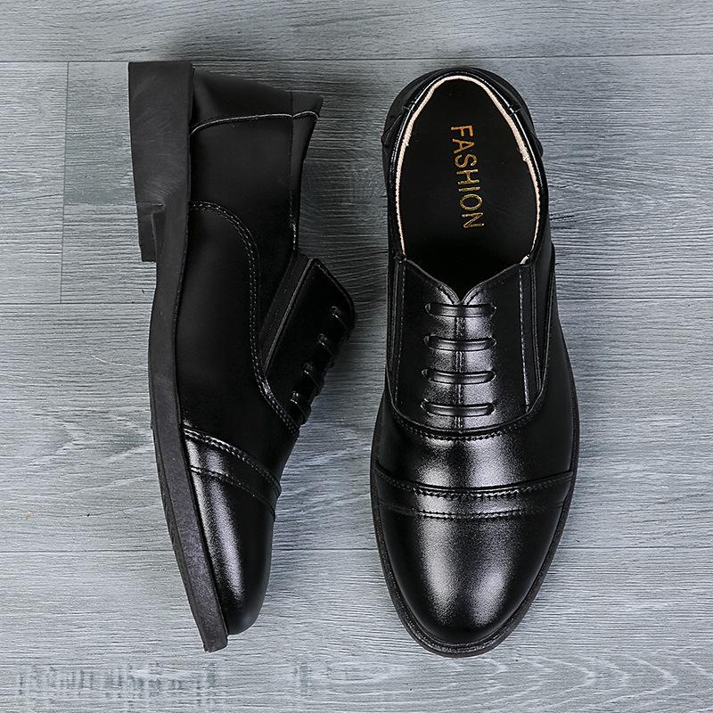 

Мужская обувь весна-осень Мужская обувь корейского производства Черная повседневная мужская кожаная обувь Модные универсальные мужские деловые кожаные туфли Мужская 44