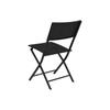 Table + 2 Chairs Set Home ESPRIT Black Steel Synthetic Rattan 58 X 58 X 71.5 Cm