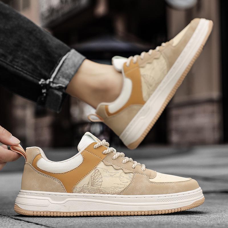 Men's shoes 2024 winter new niche men's shoes men's low-top board shoes boys' sports and leisure versatile trendy shoes