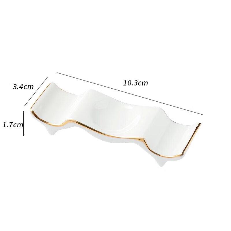 White Ceramic Chopstick & Spoon Rest