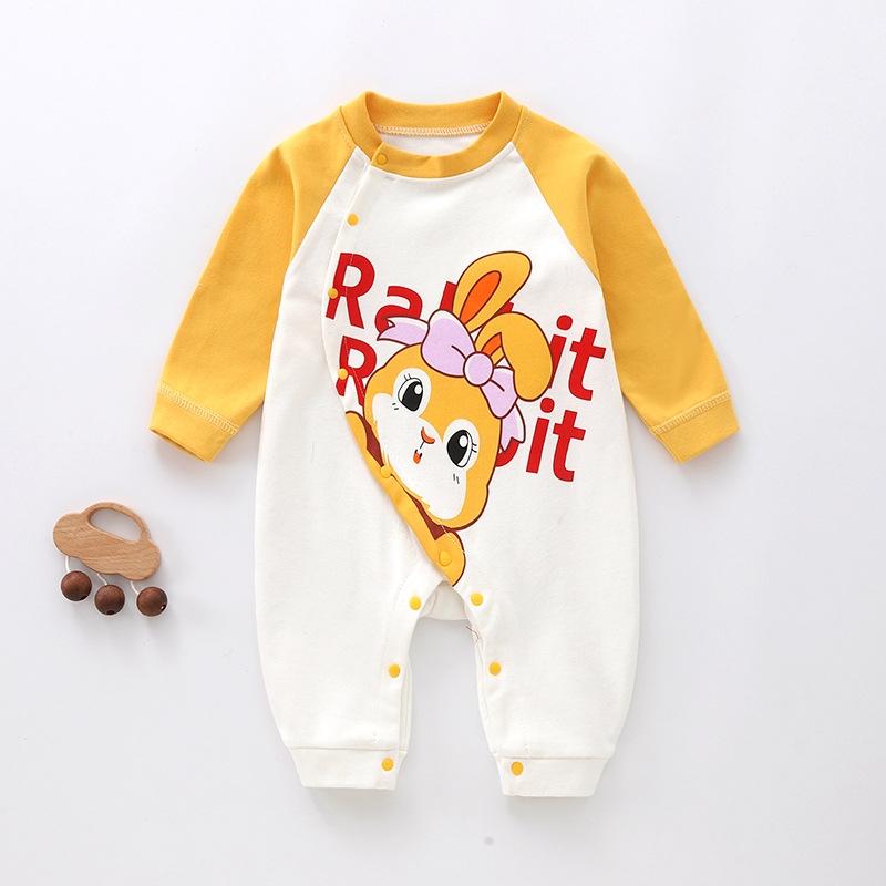 Kjemmet bomull babybody langermet spedbarns jumpsuit dyre-romper unisex termisk undertøy trykknapplukking myk nyfødt onesie vinter varmt antrekk