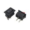 10 Stück Druckschalter 10x15mm SPST 2-Pin KCD11 Einrast-Kippschalter Ein/Aus 3A 250V Netzschalter Schwarz Rot