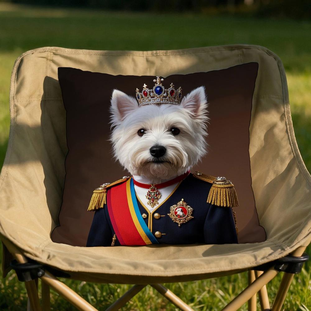 

West Highland White Terrier Cushion Cover Soft Reversible Durable Pillow Cover MultiScene Use for Home Car Daily Comfort 30x30cm