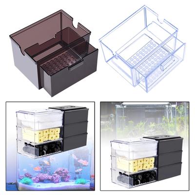 Aquarium Filter Fish Tank Accessory Efficient Hang On Small Easy Installation for Fresh and Salt Water Aquarium Overflow Box