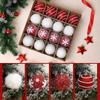 16 PCS Handcrafted Christmas Ornaments Set Christmas Foam Ball Festive Tree Decorations Kit Unique Handmade Holiday Decorations