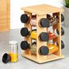Rotating Spice Rack Containers Spice Rack Kitchen Shelf Bamboo
