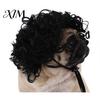 Adjustable Pet Headwear Funny Wig, Cute Bob Cut Cat Afro Curly Wig with Cosplay Accessories Elastic Band, Breathable for Dogs, Cats Halloween