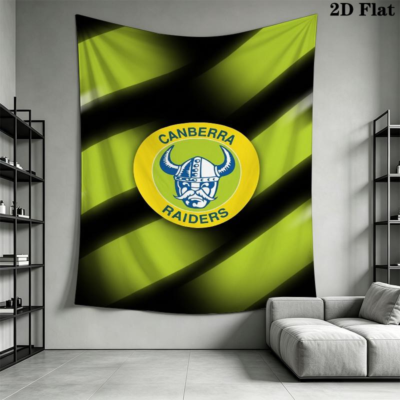 Canberra Raiders Wall Tapestry Aesthetic Wall Hanging Printed Fabric Blanket Decorative Tapestries for Bedroom Living Room Home Decor