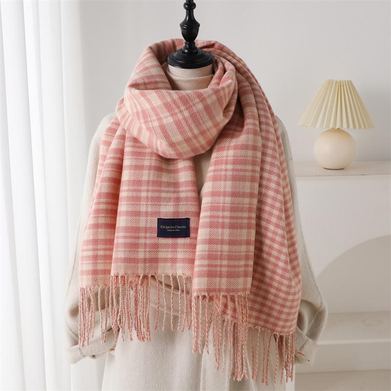 Luxury  Classic England Style Women Scarf Fashion Stripe Plaid Scarves Tassel Shawls Pashmina Lady Wrap Poncho Stoles