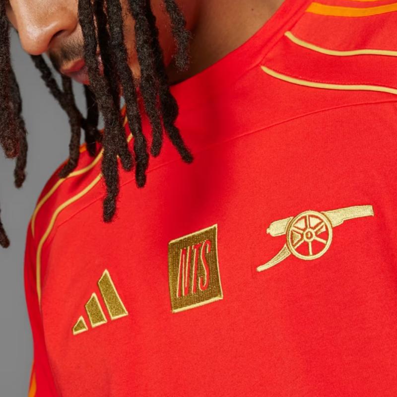 adidas X NTS Collaboration Arsenal UBP Embroidered Team Crest Crew Neck Sports T-Shirt Men Tops JW7048