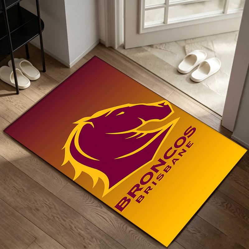 Brisbane Broncos A rug suitable for office chair areas living rooms and computer desks perfect for home offices and an ideal holiday gift