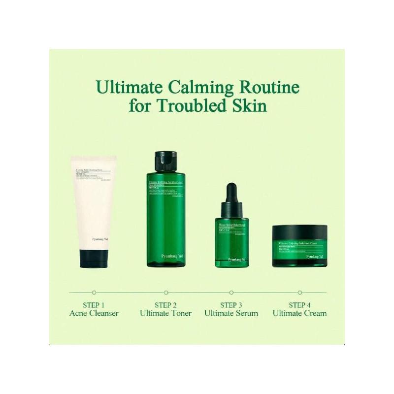 Pyunkang Yul Ultimate Calming Solution Toner With Honeysuckle Flower, Ceramides, Hyaluronic Acid, Centella Asiatica, For Moisturized, 110ml