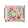 Summer Colorful Flowers Sweet Daisy Rose Tulip Italian Charm Links Fit 9mm Bracelet Stainless Steel Women DIY Making Gifts
